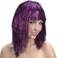 Маскарадный парик из дождика, цвет: фиолетовый 12836 артикул 2004b.