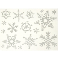 Новогоднее оконное украшение "Снежинки" 17545 артикул 2053b.