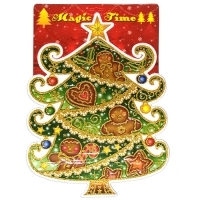Оконное украшение "Рождественская елка" 15008 артикул 2055b.