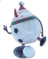 Новогоднее украшение "Снеговик-спортсмен" 11642 артикул 2082b.